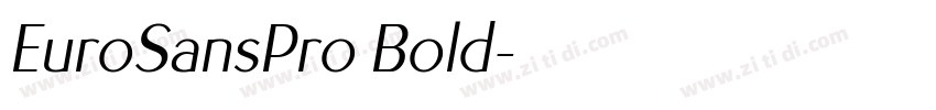 EuroSansPro Bold字体转换